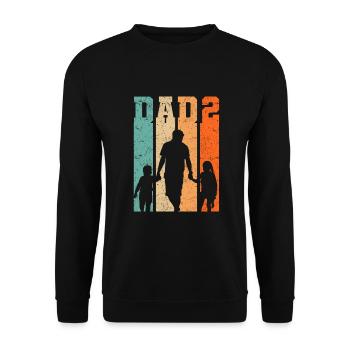 Dad hoch 2 two-time dad son daughter daughter - Unisex Sweatshirt - black - Front - Alina (178cm) & Michal (187cm)