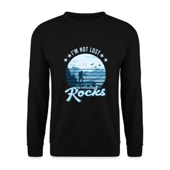 Je collectionne des roches - Géologues en géologie - Sweat-shirt Unisexe - noir - Devant - Alina (178cm) & Michal (187cm)
