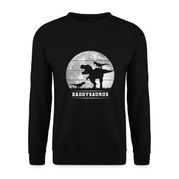 Daddysaurus Rex Dinosaure Fête des Pères - Sweat-shirt Unisexe - noir - Devant - Alina (178cm) & Michal (187cm)