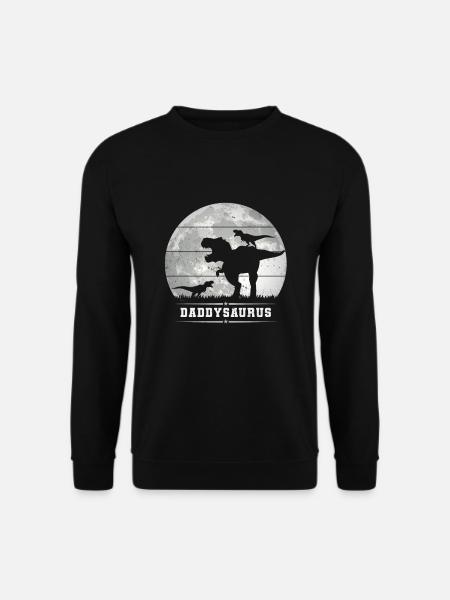 Daddysaurus Rex Dinosaur Father's Day - Unisex Sweatshirt - black