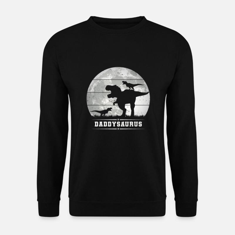 Daddysaurus Rex Dinosaur Father's Day - Unisex Sweatshirt - black
