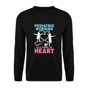 Kinderkrankenschwester Beruf Job Geschenk - Unisex Pullover - Schwarz - Vorne - Alina (178cm) & Michal (187cm)