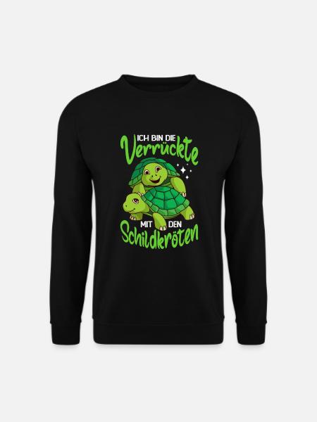 Verrückte Mit Den Schildkröten - Schildkröte - Unisex Pullover - Schwarz