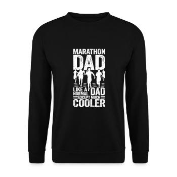 Marathon Papa Runner Marathon Runner Père Cadeau - Sweat-shirt Unisexe - noir - Devant - Alina (178cm) & Michal (187cm)