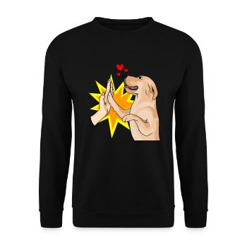 Labrador Retriever labrador hund labbi Geschenk - Unisex Pullover - Schwarz - Vorne - Alina (178cm) & Michal (187cm)