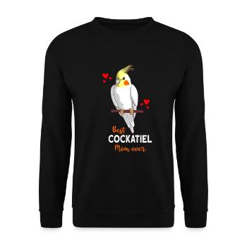 Cockatiel Mama - Cockatiel - Unisex Sweatshirt - black - Front - Alina (178cm) & Michal (187cm)