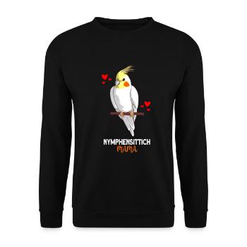 Cockatiel Mama - Cockatiel - Unisex Sweatshirt - black - Front - Alina (178cm) & Michal (187cm)