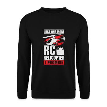 RC Helikopter Hubschrauber Modellbau Geschenk - Unisex Pullover - Schwarz - Vorne - Alina (178cm) & Michal (187cm)