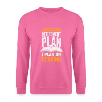 Read Books Pension Book Reader Pensioner Gift - Unisex Sweatshirt - pink - Front