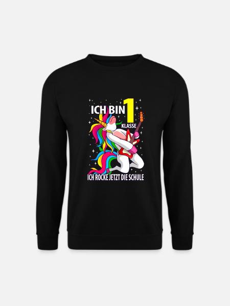 bye bye kindergarten 1. Klasse Einhorn Einschulung - Unisex Pullover - Schwarz