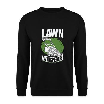 Rasenmäher Rasen Mähen Garten Gärtner Geschenk - Unisex Pullover - Schwarz - Vorne - Alina (178cm) & Michal (187cm)