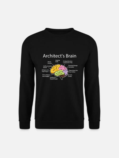 Architecte, Architecture, cerveau d’architecte - Sweat-shirt Unisexe - noir