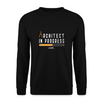 Architecte en cours pour un architecte - Sweat-shirt Unisexe - noir - Devant - Alina (178cm) & Michal (187cm)