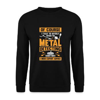 Sondeln Metalldetektor Sondengänger Geschenk - Unisex Pullover - Schwarz - Vorne - Alina (178cm) & Michal (187cm)