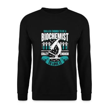 Biochemie Beruf Biochemiker Geschenk - Unisex Pullover - Schwarz - Vorne - Alina (178cm) & Michal (187cm)