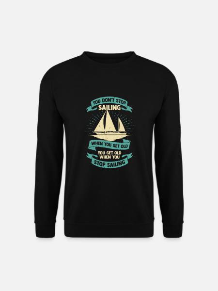 Sailor Old Man Sailing Ship Sailing Grandpa Gift - Unisex Sweatshirt - black