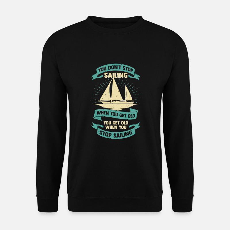 Sailor Old Man Sailing Ship Sailing Grandpa Gift - Unisex Sweatshirt - black