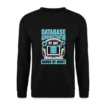Administrateur de base de données DBA Gaming Gamer Gift - Sweat-shirt Unisexe - noir - Devant - Alina (178cm) & Michal (187cm)