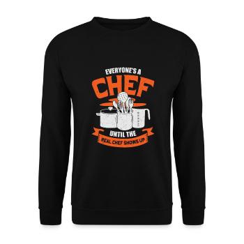 Chef Chef Profession Kitchen Chef Chef Gift - Unisex Sweatshirt - black - Front - Alina (178cm) & Michal (187cm)