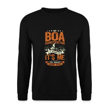 Deity Snake King Serpent King Boa Gift - Unisex Sweatshirt - black - Front - Alina (178cm) & Michal (187cm)