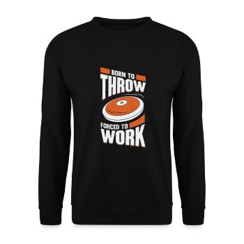 Funny Discus Throwing Discus Thrower Gift - Unisex Sweatshirt - black - Front - Alina (178cm) & Michal (187cm)