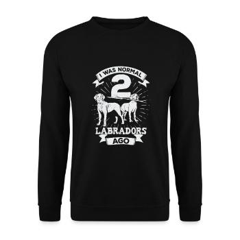 Deux Labrador Retriever Dog Dog Owner Gift - Sweat-shirt Unisexe - noir - Devant - Alina (178cm) & Michal (187cm)