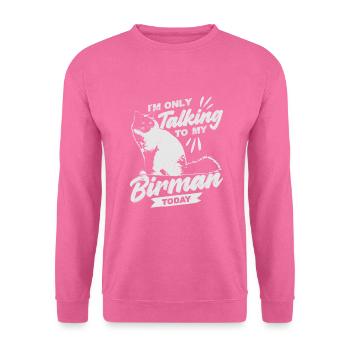 Sacré Chat Birman Porte-Cadeau d’Éleveur - Sweat-shirt Unisexe - rose - Devant