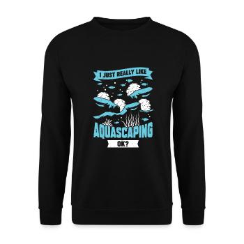 Jardinier sous-marin Aquascape Aquascaping Cadeau - Sweat-shirt Unisexe - noir - Devant - Alina (178cm) & Michal (187cm)