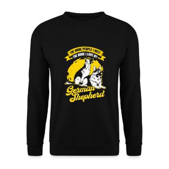 Cadeau de propriétaire de chien de berger allemand - Sweat-shirt Unisexe - noir - Devant - Alina (178cm) & Michal (187cm)