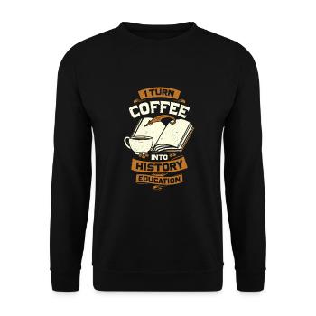 Lustiges Geschichte Job Geschichtslehrer Geschenk - Unisex Pullover - Schwarz - Vorne - Alina (178cm) & Michal (187cm)