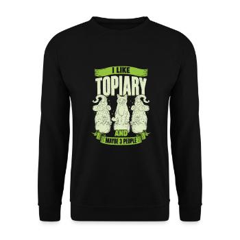 Topiary Topiari Cadeau - Sweat-shirt Unisexe - noir - Devant - Alina (178cm) & Michal (187cm)