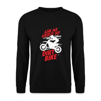 Motocross Dirt Bike Racing Motocrosser Gift - Unisex Sweatshirt - black - Front - Alina (178cm) & Michal (187cm)