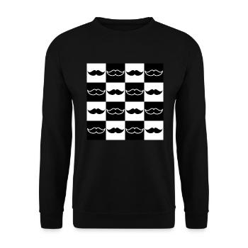 Checkerboard For Dads For Best Dad - Unisex Sweatshirt - black - Front - Alina (178cm) & Michal (187cm)