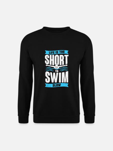 Schwimmen Schwimmsport Sportler Schwimmer Geschenk - Unisex Pullover - Schwarz