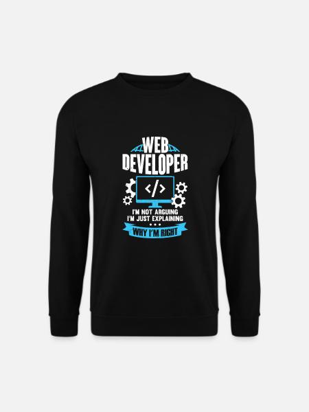 Lustiges Webdesign Beruf Webdesigner Geschenk - Unisex Pullover - Schwarz