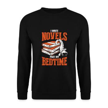Auteur Emploi Écrivain Livre Auteur Cadeau - Sweat-shirt Unisexe - noir - Devant - Alina (178cm) & Michal (187cm)