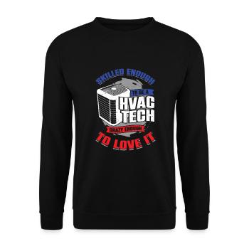 Funny air conditioning technology Air conditioning technician Job gift - Unisex Sweatshirt - black - Front - Alina (178cm) & Michal (187cm)