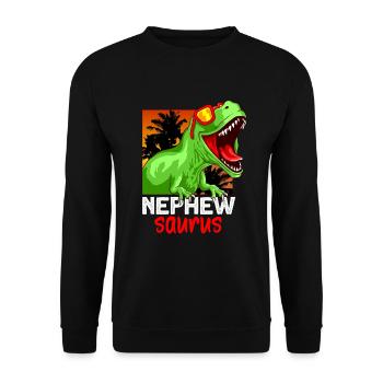 Passendes Familie Tyrannosaurus Rex neffe Geschenk - Unisex Pullover - Schwarz - Vorne - Alina (178cm) & Michal (187cm)