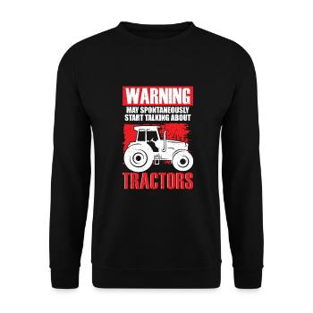 Tractor Driving Tractor Farmer Gift - Unisex Sweatshirt - black - Front - Alina (178cm) & Michal (187cm)