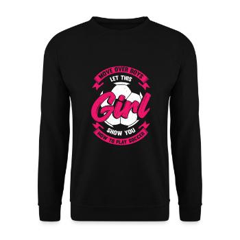 Footballeur Footballeur Cadeau joueur de football - Sweat-shirt Unisexe - noir - Devant - Alina (178cm) & Michal (187cm)