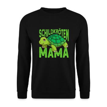 Schildkröten Mama Landschildkröte Geschenk - Unisex Pullover - Schwarz - Vorne - Alina (178cm) & Michal (187cm)