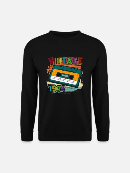 génial depuis 1974 cassette 70s 48ème anniversaire - Sweat-shirt Unisexe - noir