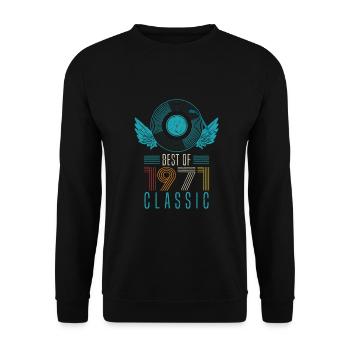 Best of 1971 Classic 51st Birthday Record - Unisex Sweatshirt - black - Front - Alina (178cm) & Michal (187cm)