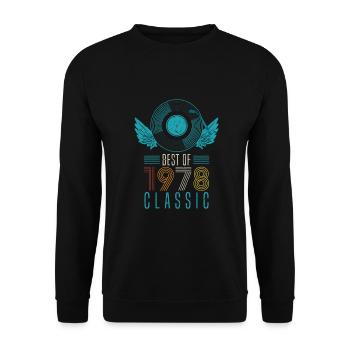 Best of 1978 Classic 44th Birthday Record - Sweat-shirt Unisexe - noir - Devant - Alina (178cm) & Michal (187cm)