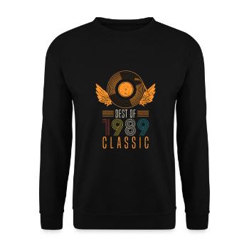 Best of 1989 Classic 33rd birthday record - Unisex Sweatshirt - black - Front - Alina (178cm) & Michal (187cm)