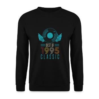 Best of 1995 Classic 27th Birthday Record - Unisex Sweatshirt - black - Front - Alina (178cm) & Michal (187cm)