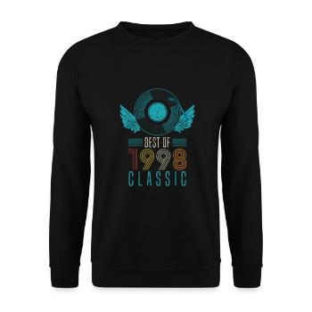 Best of 1998 Classic 24th Birthday Record - Unisex Sweatshirt - black - Front - Alina (178cm) & Michal (187cm)
