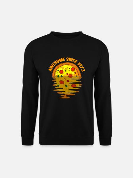 Awesome since 1973 Pizza 49. Geburtstag Geschenk - Unisex Pullover - Schwarz