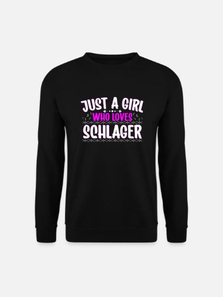schlager Mädchen Schlagerparty Volksmusik - Unisex Pullover - Schwarz