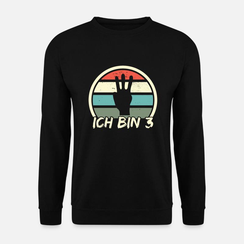 ich bin 3 Hand jungen mädchen 3. Geburtstag - Unisex Pullover - Schwarz